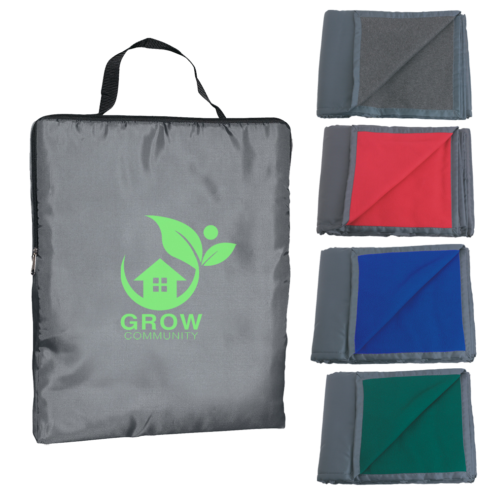 Printed Reversible Fleeces/Nylon Blankets with Carry Case X10039